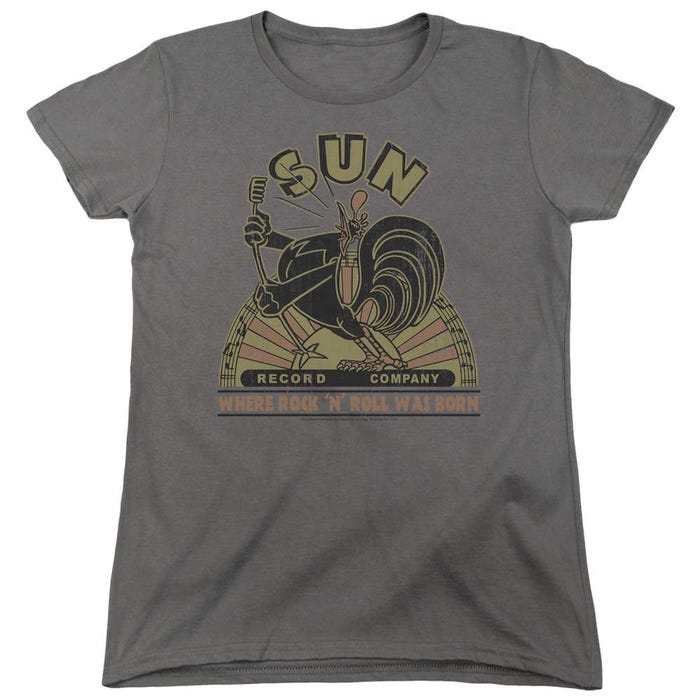 Sun Records Rooster Retro Womens T-Shirt
