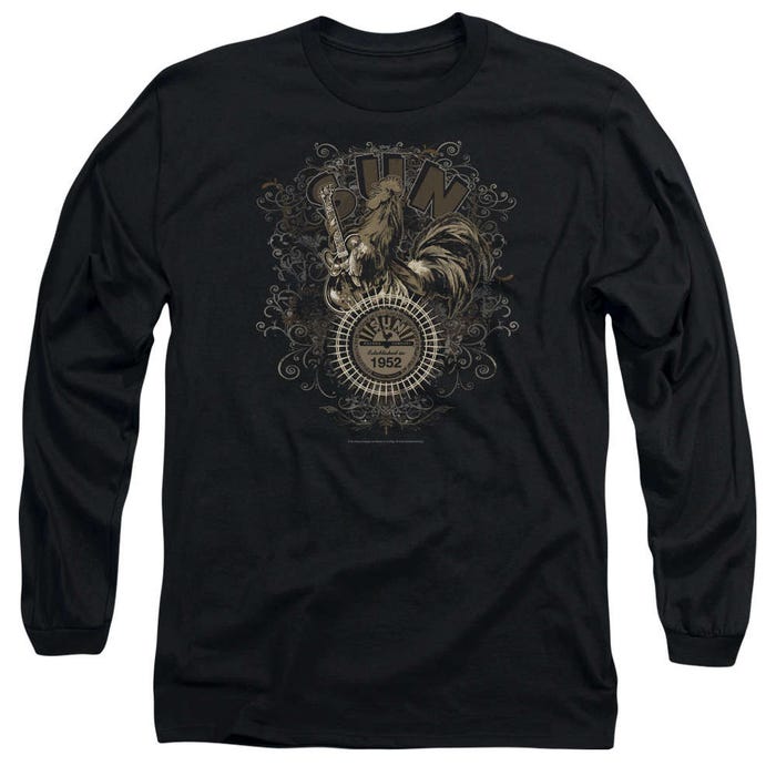 Sun Records Scroll Around Rooster Long Sleeve Shirt