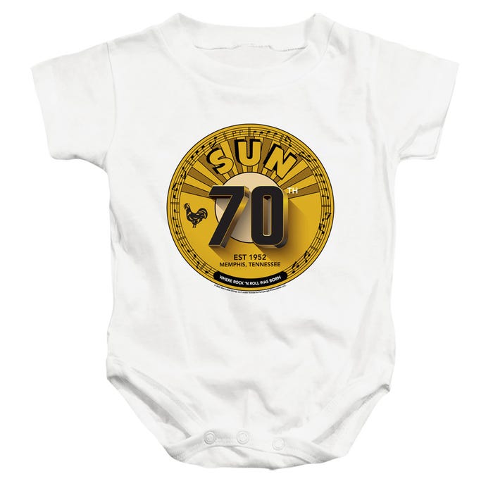 Sun Records 70th Logo Baby Bodysuit
