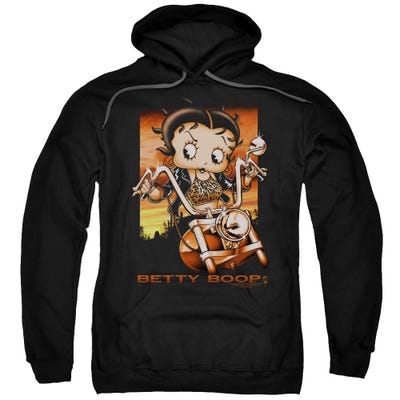 Sunset Rider Betty Boop Moter Cycle Biker Hoodie