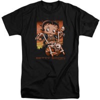 Sunset Rider Betty Boop Moter Cycle Biker Tall T-Shirt