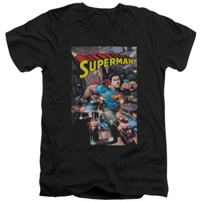 Superman Action One V-Neck T-Shirt