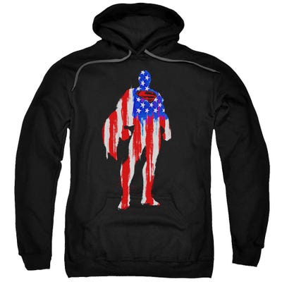 Superman American Flag Silhouette Hoodie