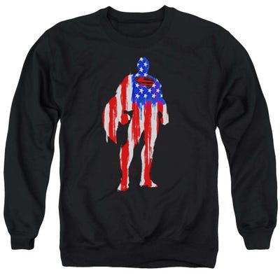 Superman American Flag Silhouette Sweatshirt