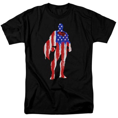 Superman American Flag Silhouette T-Shirt