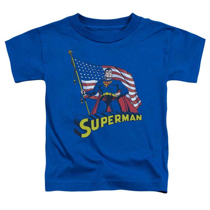 Superman American Flag Toddler T-Shirt