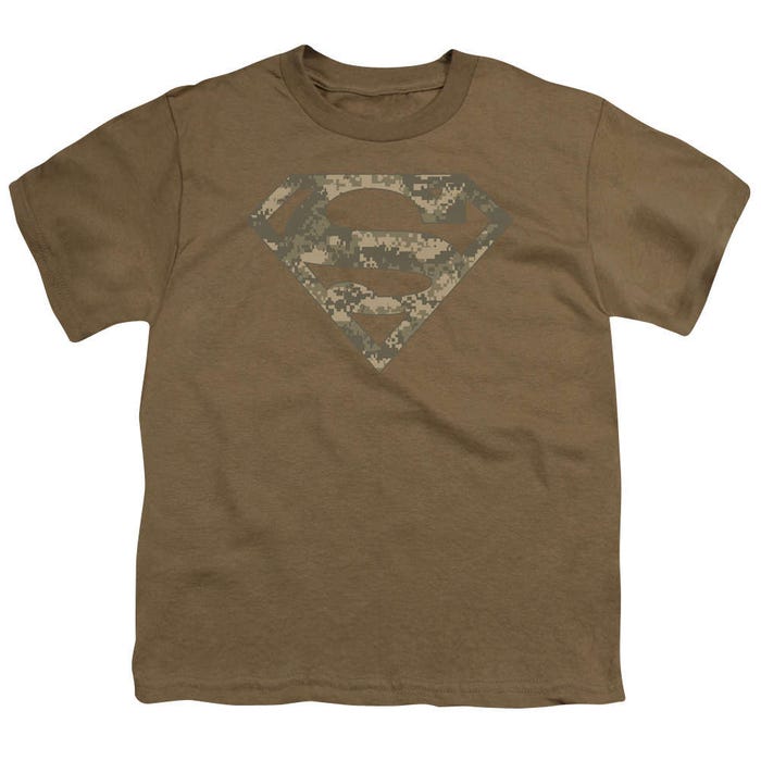 Superman Army Camo Shield  Kids T-Shirt