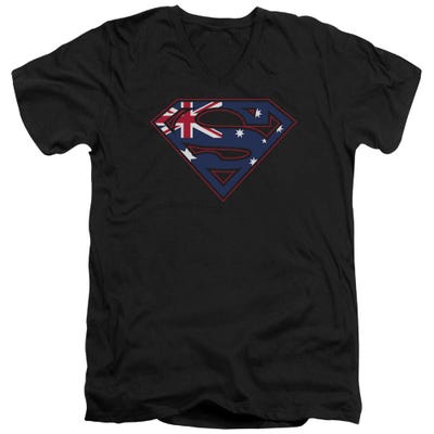 Superman Austallian Shield V-Neck T-Shirt