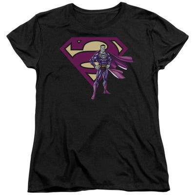 Superman Bizarro And Logo Womens T-Shirt