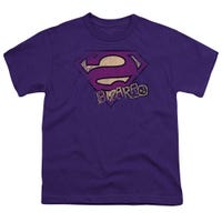 Superman Bizarro Logo Distressed Kids T-Shirt