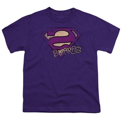 Superman Bizarro Logo Distressed Kids T-Shirt