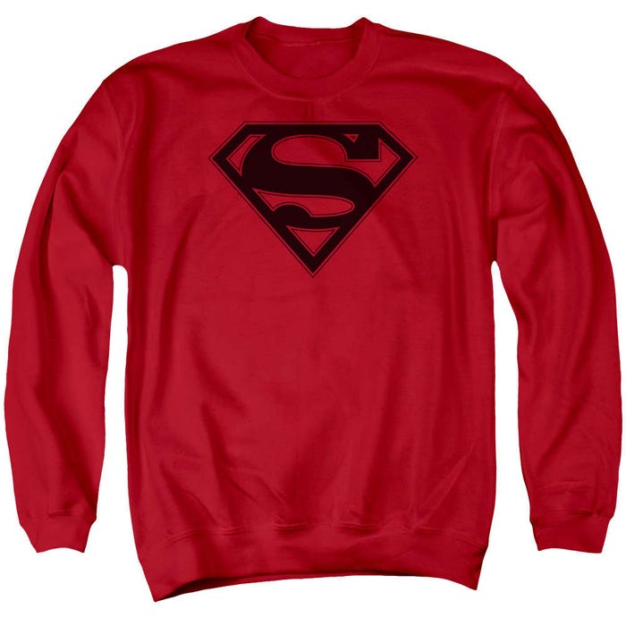 Superman Black Shield With Red Trim Sweatshirt
