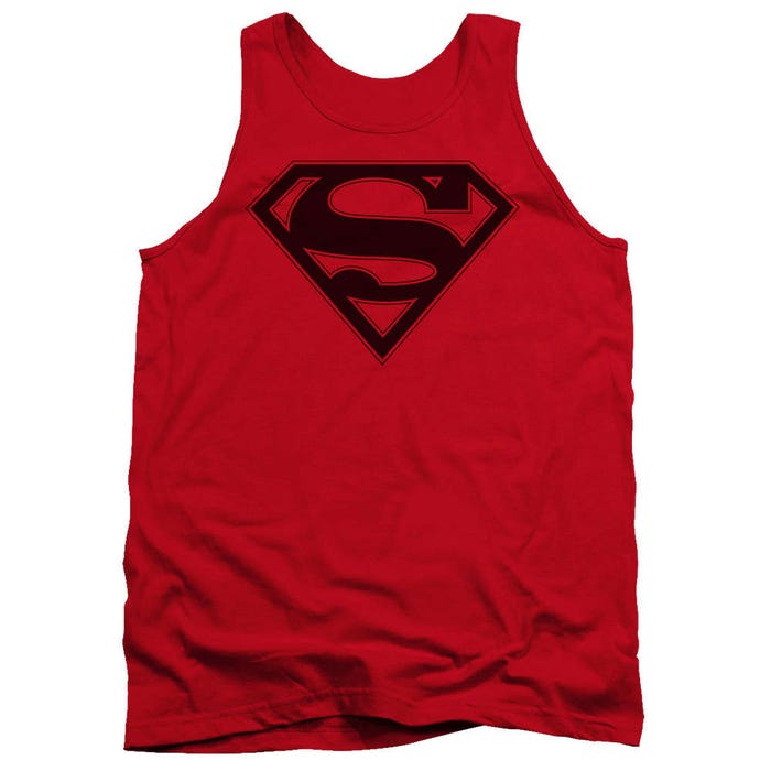 Superman Black Shield With Red Trim Tank Top