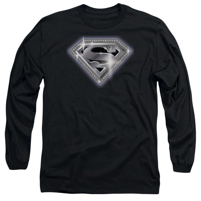 Superman Bling Shield Long Sleeve Shirt