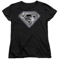 Superman Bling Shield Womens T-Shirt
