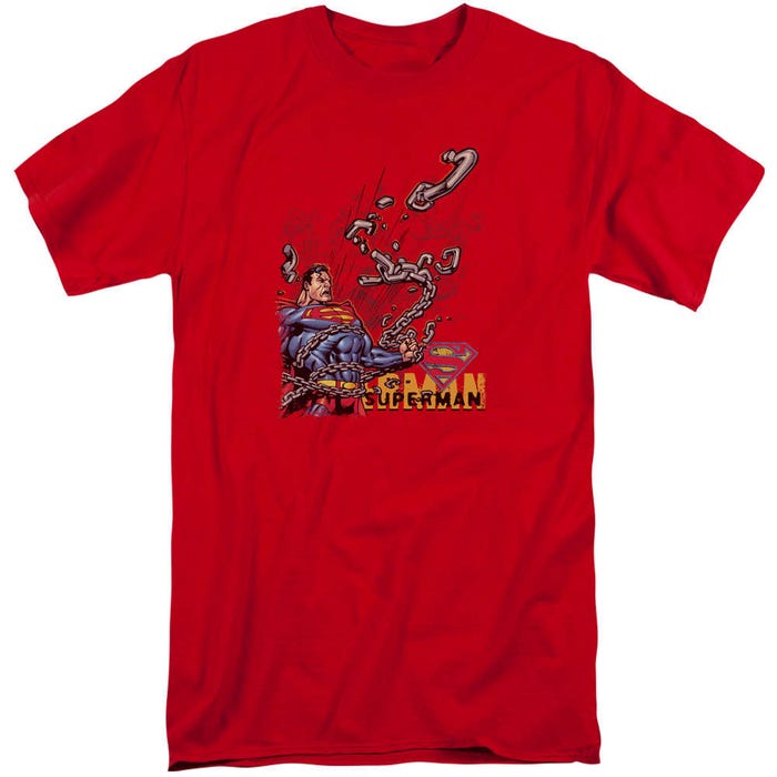 Superman Busting Chains Tall T-Shirt