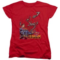 Superman Busting Chains Womens T-Shirt
