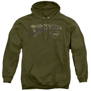 Superman Camo Logo And Shield Hoodie