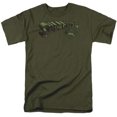 Superman Camo Logo And Shield T-Shirt