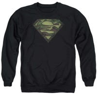 Superman Camo Logo Distressed Sweatshirt