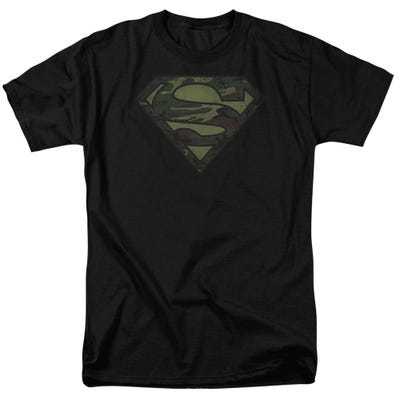 Superman Camo Logo Distressed T-Shirt