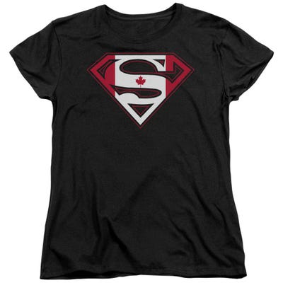 Superman Canadian Shield Womens T-Shirt