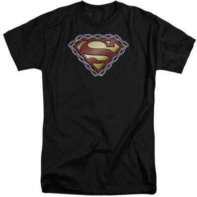 Superman Chained Shield Tall T-Shirt