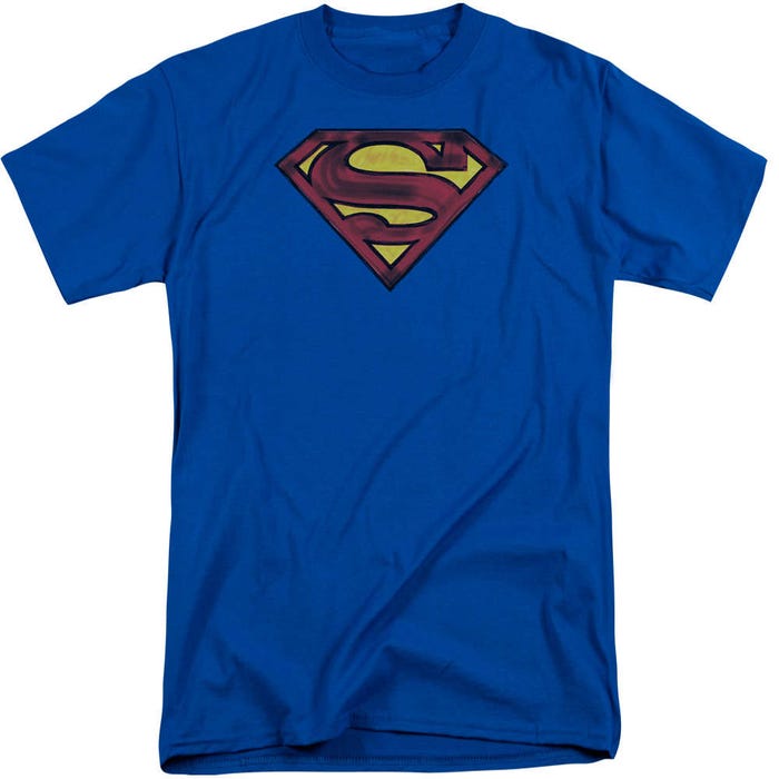 Superman Charcoal Shield Tall T-Shirt