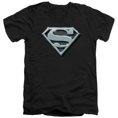 Superman Chrome Shield V-Neck T-Shirt