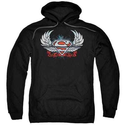 Superman Chrome Wings Shield Hoodie