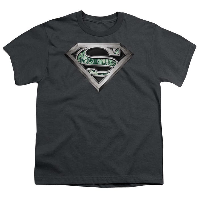 Superman Circuitry Logo Kids T-Shirt