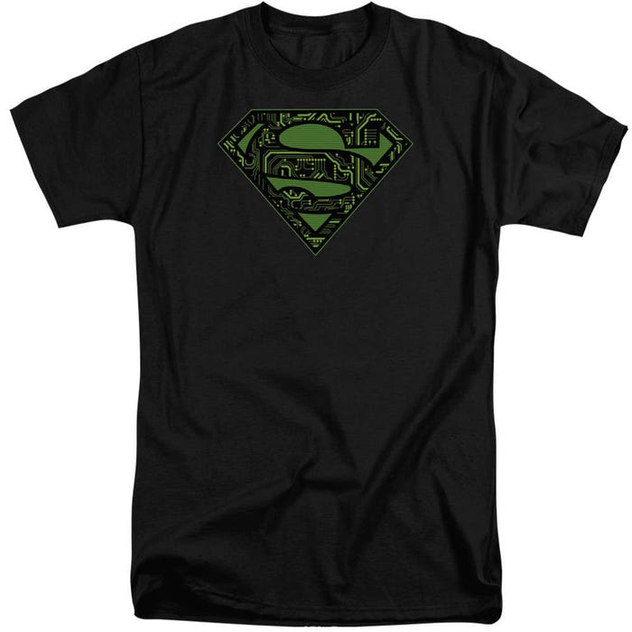 Superman Circuits Shield Tall T-Shirt