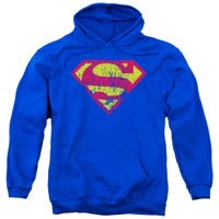 Superman Classic Logo Distressed Hoodie