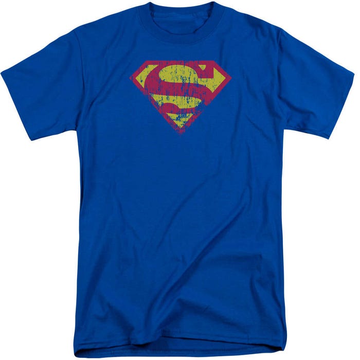 Superman Classic Logo Distressed Tall T-Shirt