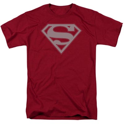 Superman Crimson And Gray Shield T-Shirt