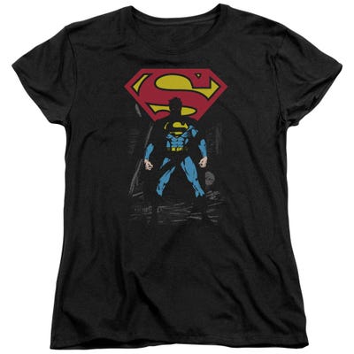 Superman Dark Alley Womens T-Shirt