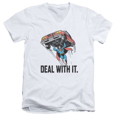 Superman Deal With It V-Neck T-Shirt