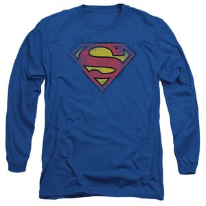 Superman Destroyed Supes Logo Long Sleeve Shirt