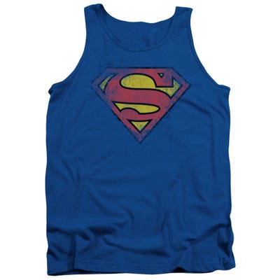 Superman Destroyed Supes Logo Tank Top