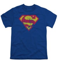 Superman Distressed Classic Logo Kids T-Shirt