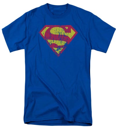 Superman DC Comics Fuchsia Flames Juniors Sheer T-Shirt Tee