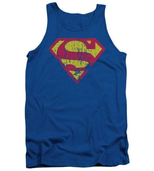 Superman Distressed Classic Logo Tank Top