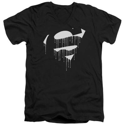 Superman Dripping Shield V-Neck T-Shirt