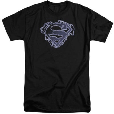 Superman Electric Supes Shield Tall T-Shirt