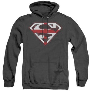 Superman English Shield Adult Heather Hoodie