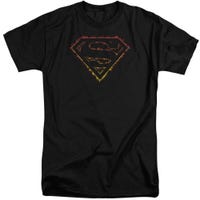 Superman Flame Outlined Logo Tall T-Shirt