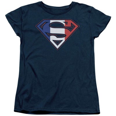 Superman French Shield Womens T-Shirt