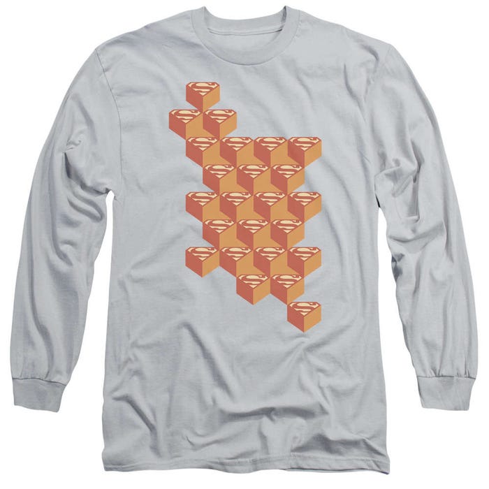 Superman Geo Blocks Long Sleeve Shirt