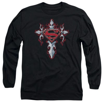 Superman Gothic Steel Logo Long Sleeve Shirt