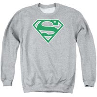 Superman Green And White Shield Sweatshirt